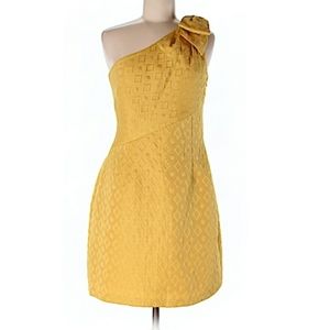 Nine & Co. One Shoulder Mini Dress Dark Yellow